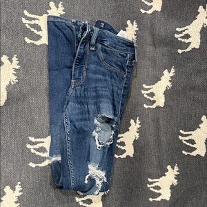 Hollister Blue Distressed Boyfriend Jeans